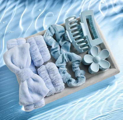 8pcs Women'S Hair Accessory Set, Suitable for Face Wash & Spa, Solid Color, Women'S Day Gift Idea